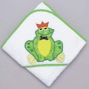 Mullins Square Frog Hooded Towel w/Washcloth